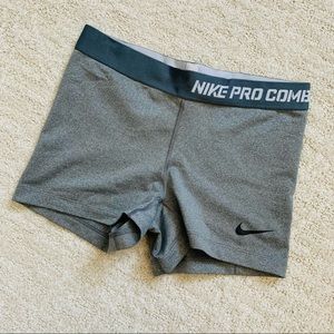 Nike Pro Compression Grey Shorts Size Small